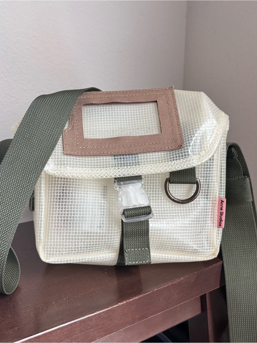 Acne studios pvc crossbody bag